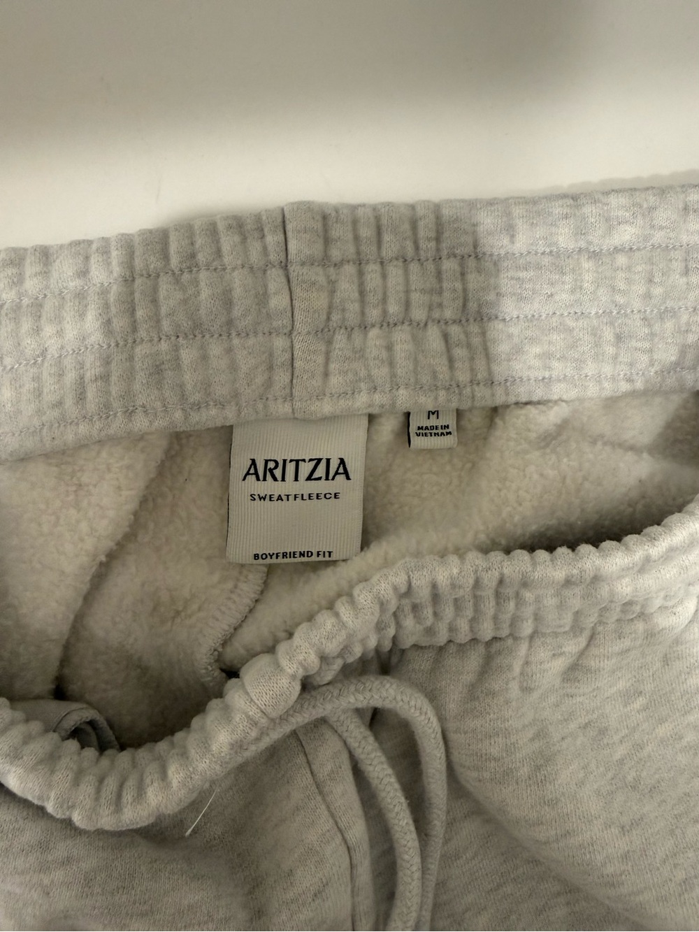 Aritzia Cozy Sweatfleece Boyfriend Wide Sweatpant - Light Gray - Picture 7 of 7